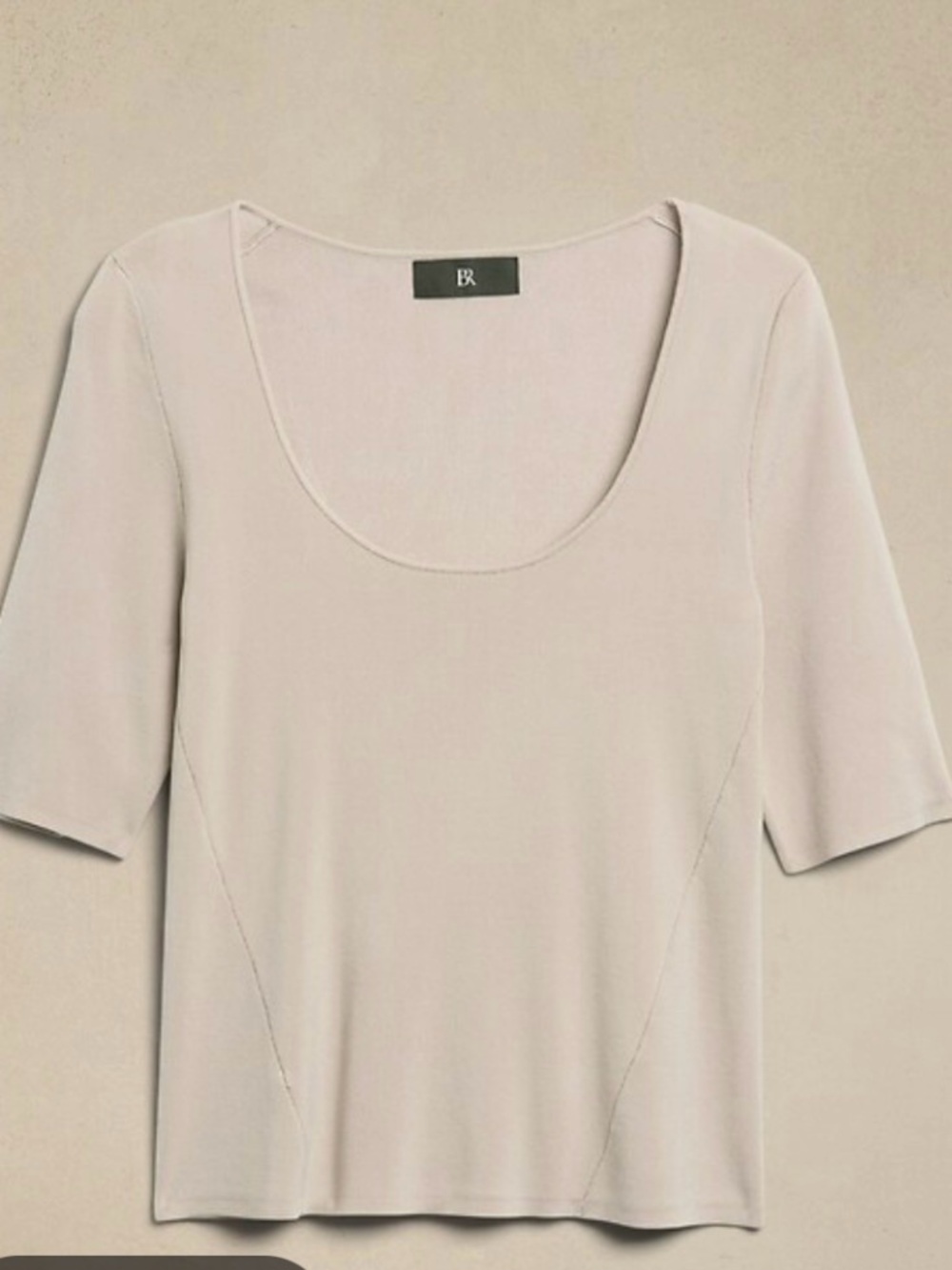 Banana Republic Women's Scoop Neck Sweater in Light Beige
